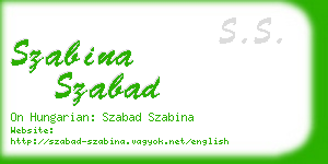 szabina szabad business card